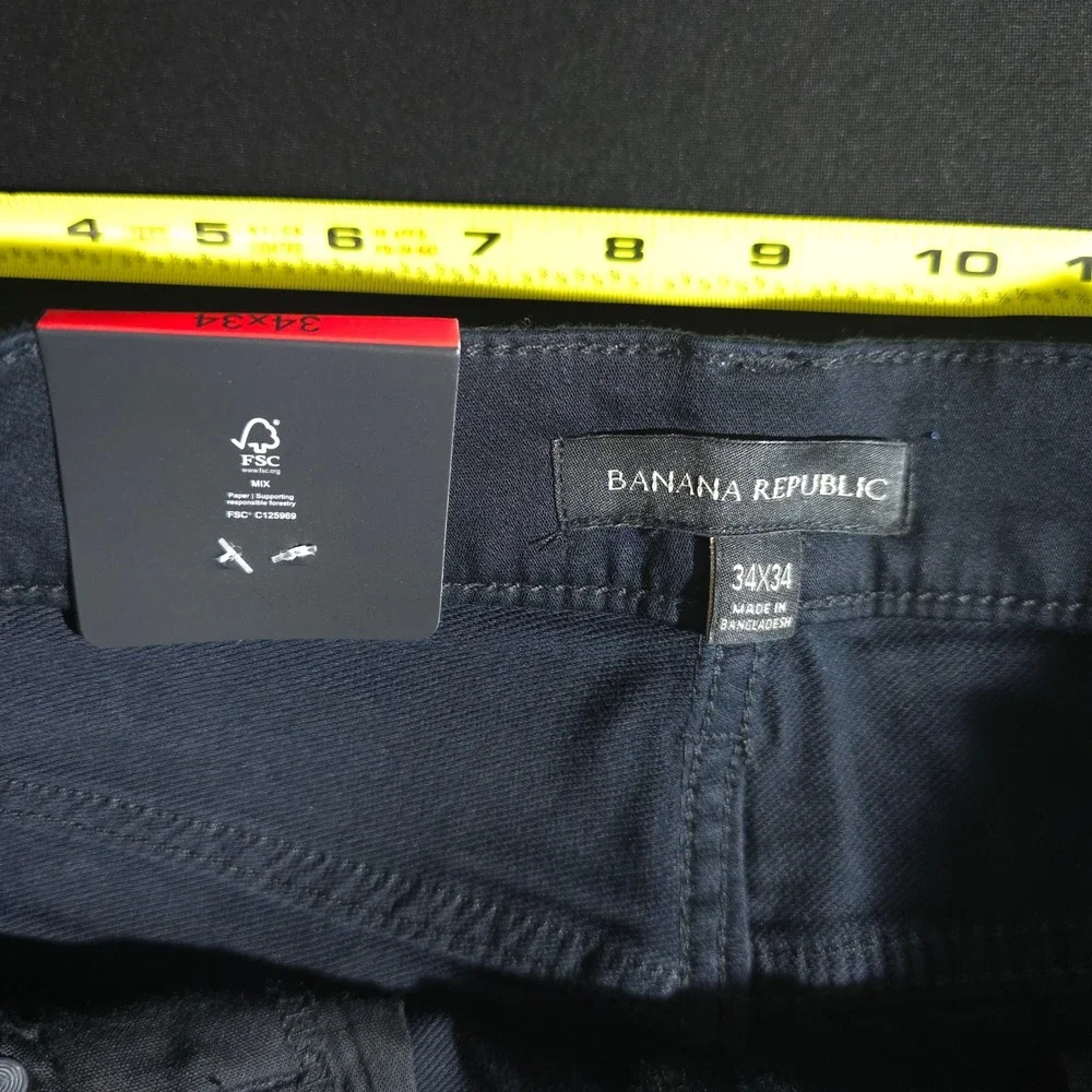 Banana Republic 5 Pocket Pant Mens 34x34 Black Straight Leg Casual 1620338 NEW